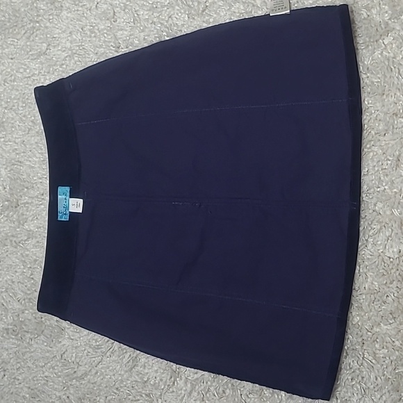 Francesca’s Navy Corduroy Button-up Mini Skirt Cotton Blend NWOT Womens Small - Picture 10 of 11